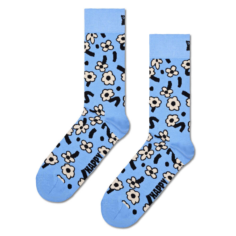 Happy Socks Dancing Flower Socks - Light Blue